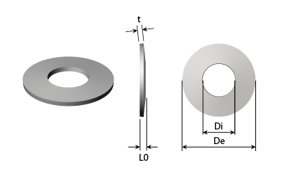 Dessin technique - Rondelles ressorts - Acier inoxydable