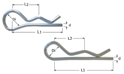 Dessin technique - Goupilles en épingle à cheveux - Acier inoxydable