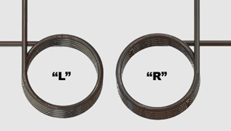 Ressorts de torsion - Acier inoxydable - Enroulement