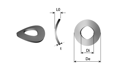 Dessin technique - Rondelles à ressort de vague