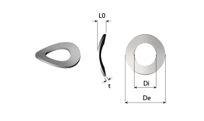 Dessin technique - Rondelles ressorts ondulées