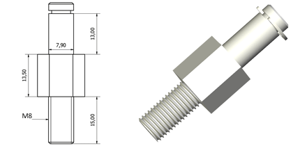 Technical drawing - Endfitting - Brackets mandrel