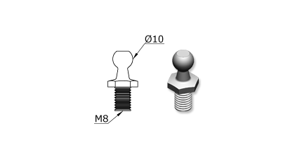 Technical drawing - Endfitting - Ballstud