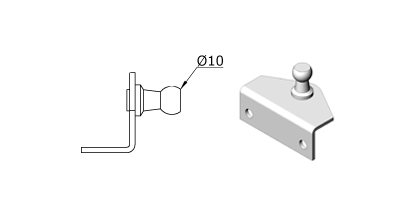 Technical drawing - Endfitting - Brackets ball Technical drawing - Endfitting - Brackets ball