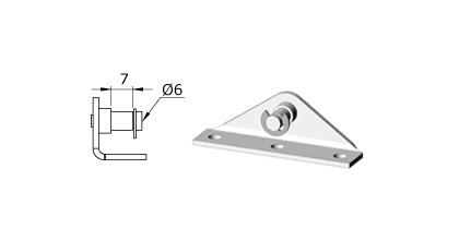 Technical drawing - Endfitting - Brackets mandrel Technical drawing - Endfitting - Brackets mandrel